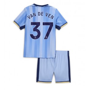 Tottenham Hotspur Micky van de Ven #37 Dětské Venkovní dres komplet 2024-25 Krátký Rukáv (+ trenýrky)